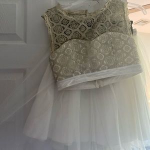 Two piece homecoming/prom dress